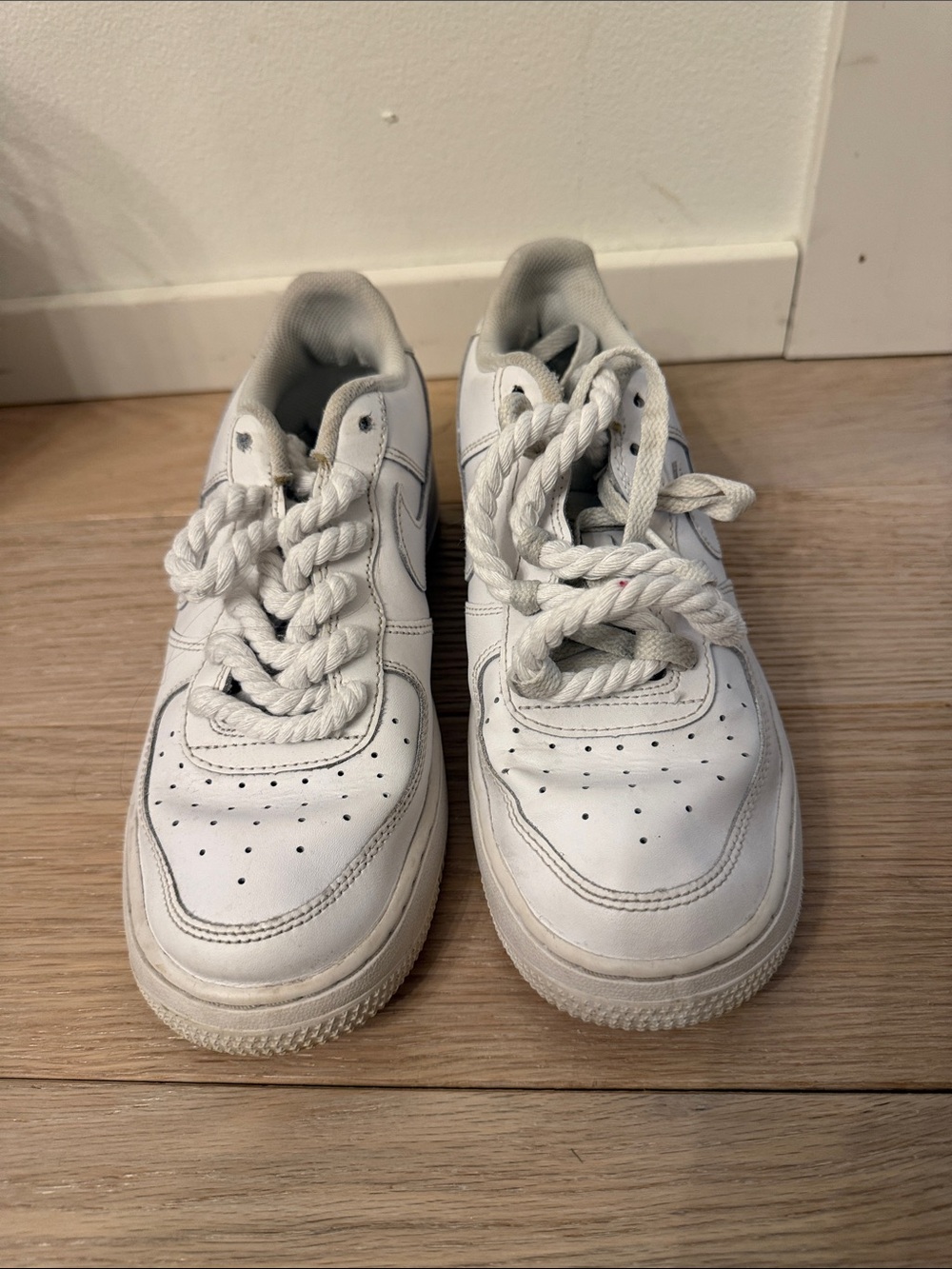 White leather Nike Air Force one low